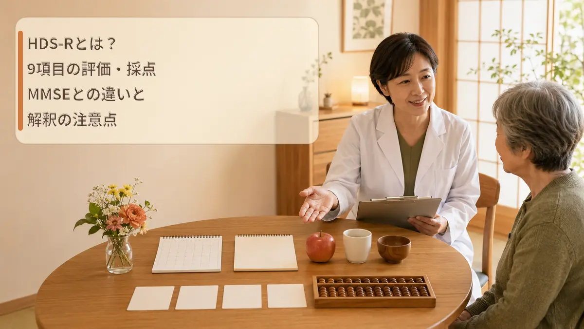 HDS-Rの9項目による認知機能評価を表す画像