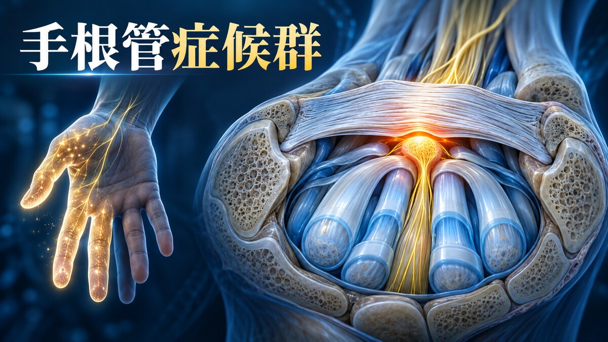 手根管症候群のタイトル入りアイキャッチ