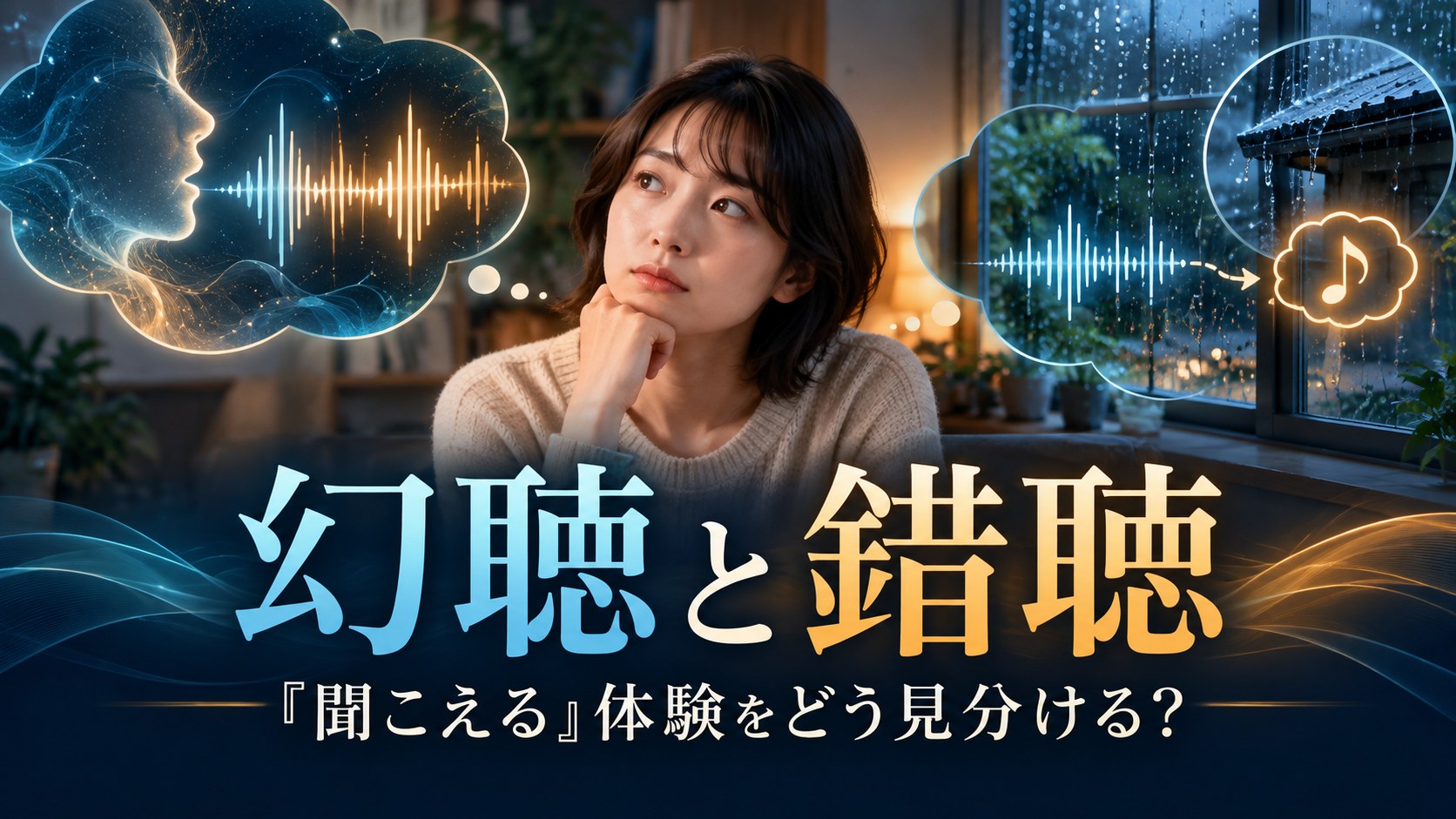 幻聴と錯聴はどう違う？ 聞こえる体験の仕組み・評価・支援というタイトル入りのアイキャッチ画像